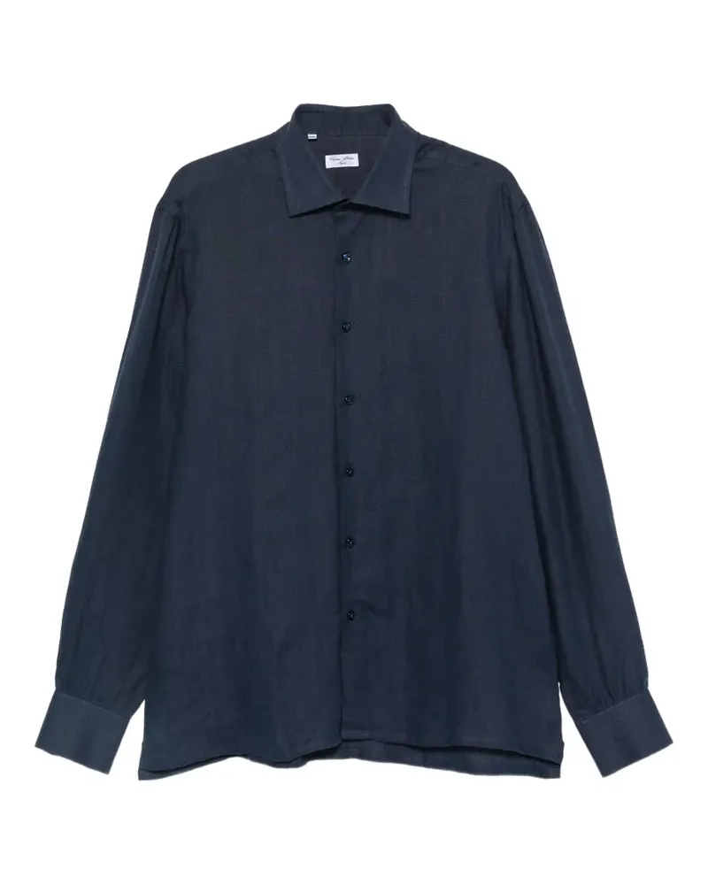 Cesare Attolini Hemd mit Eton-Kragen - Blau Blau