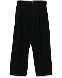 Ziggy Chen Hose mit weitem Bein Schwarz