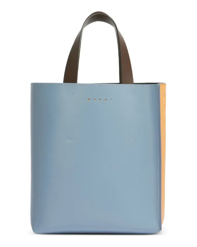 Marni Museo colour-block leather tote bag - Blau Blau