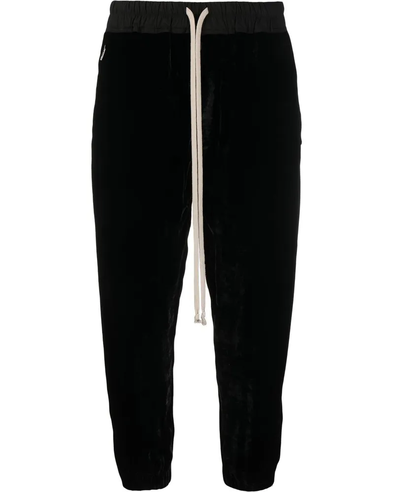 Rick Owens Cropped-Jogginghose mit tiefem Schritt - Schwarz Schwarz