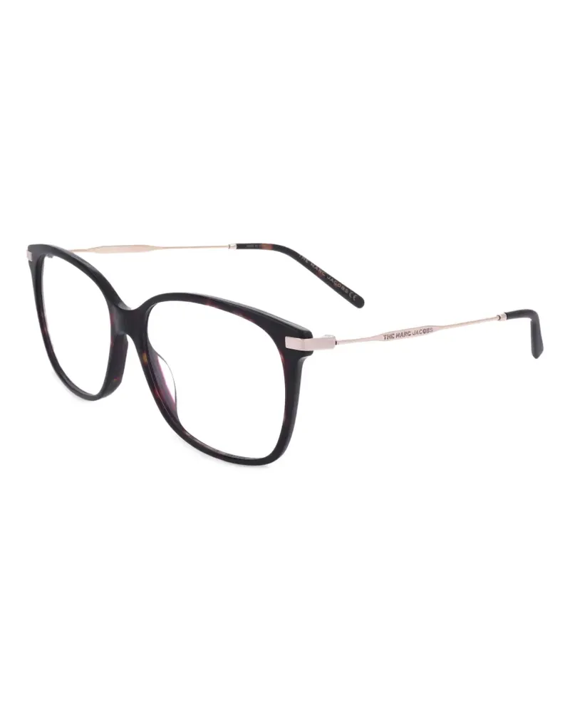 Marc Jacobs tortoiseshell-effect square-frame glasses - Braun Braun