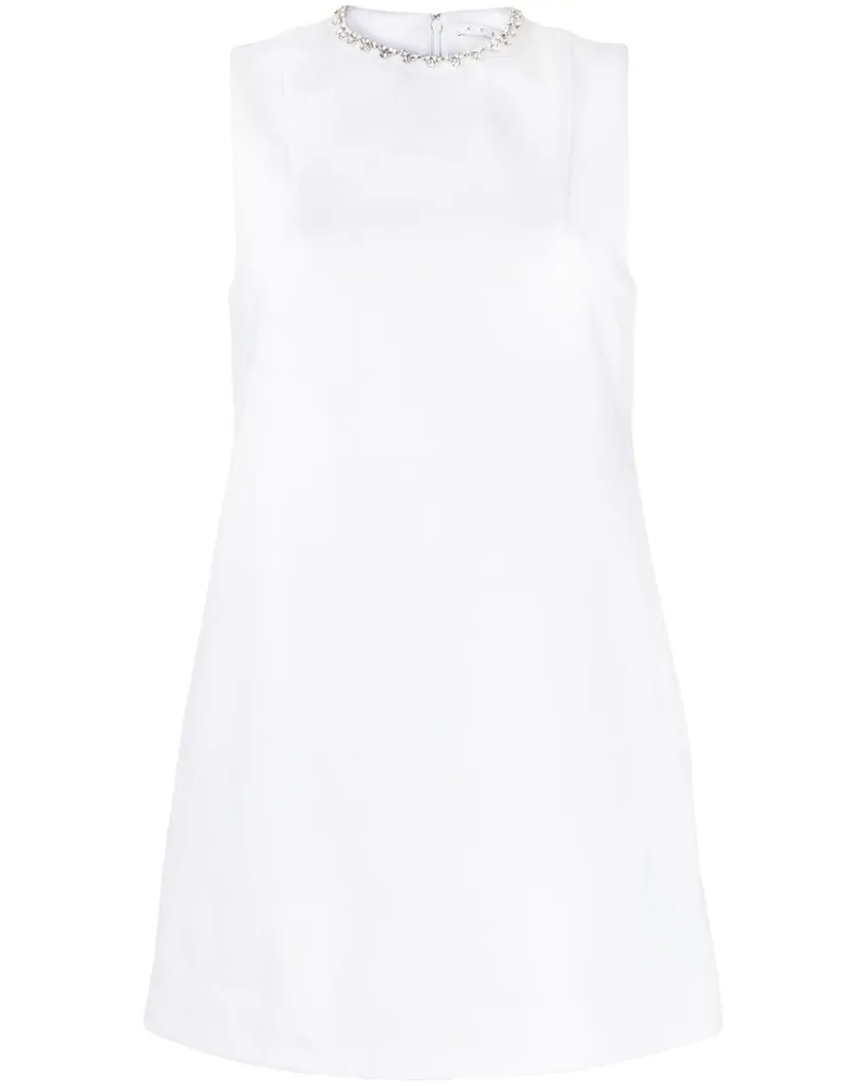 Area Minikleid mit Kristallverzierung - Weiß Weiß