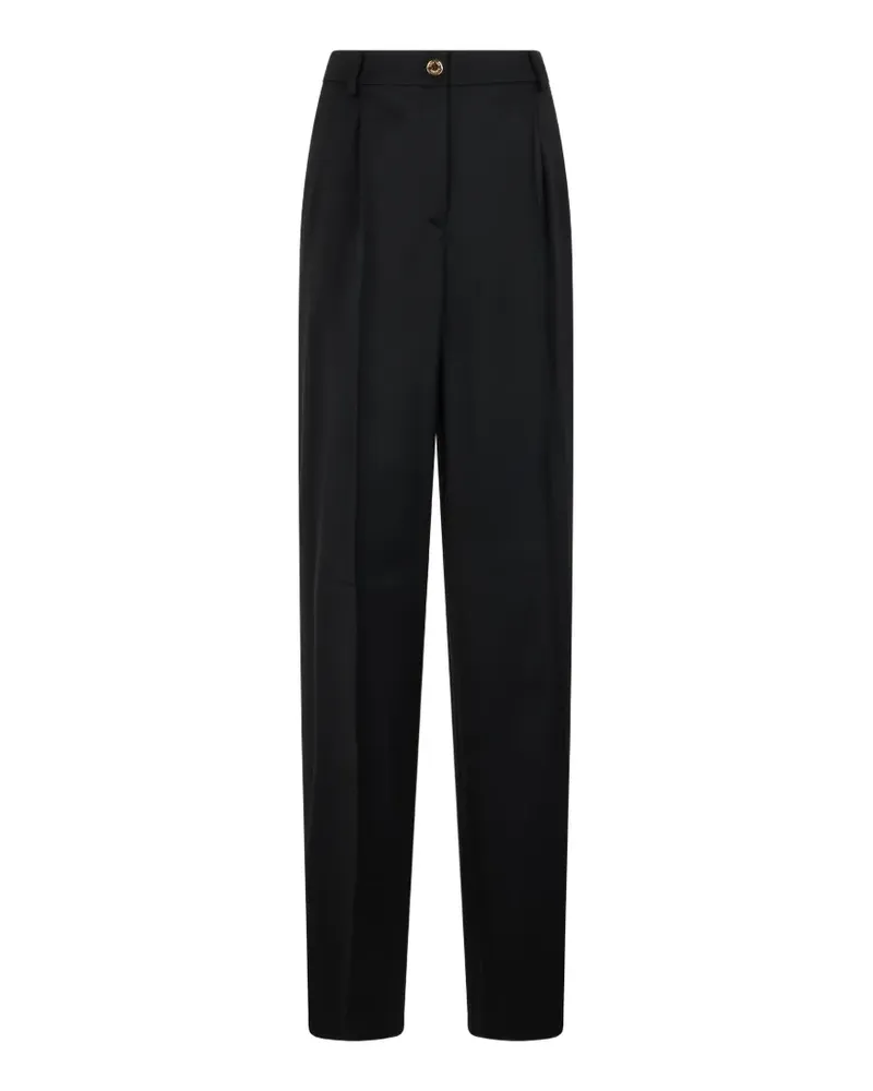 Moschino pleated straight-leg trousers - Schwarz Schwarz