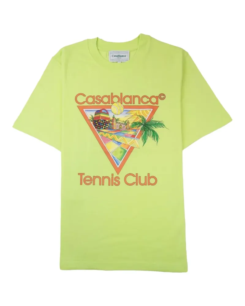 Casablanca Paris Afro Cubism Tennis Club "Green" T-Shirt - Grün Grün