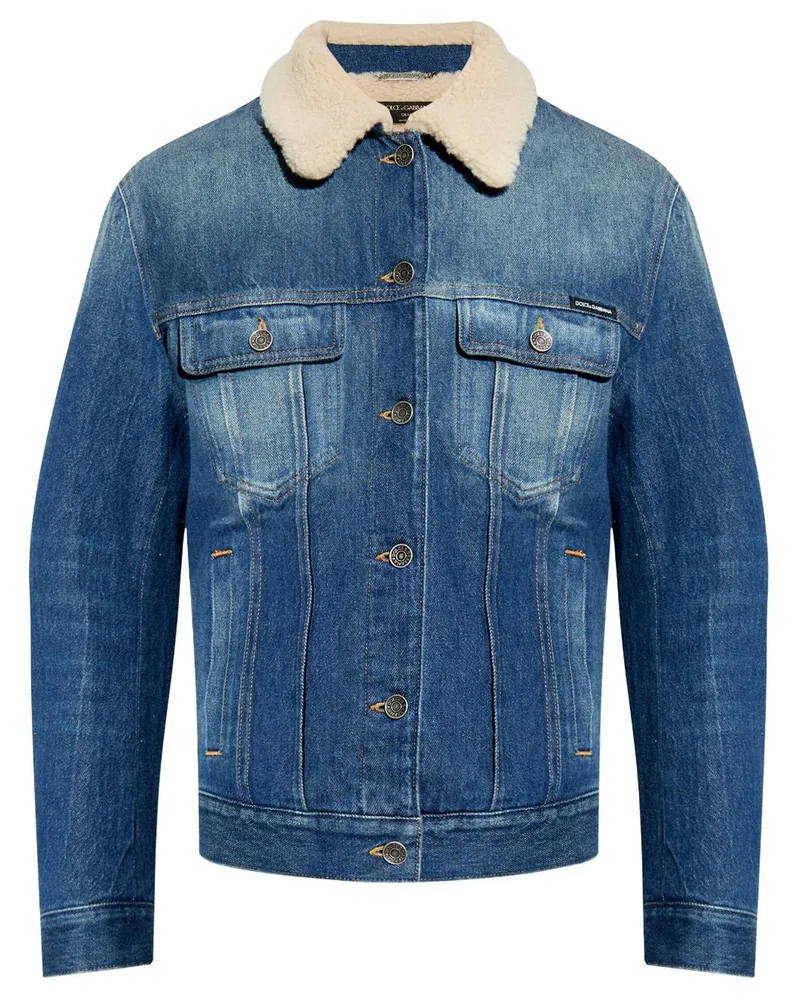 Dolce & Gabbana Klassische Jeansjacke - Blau Blau