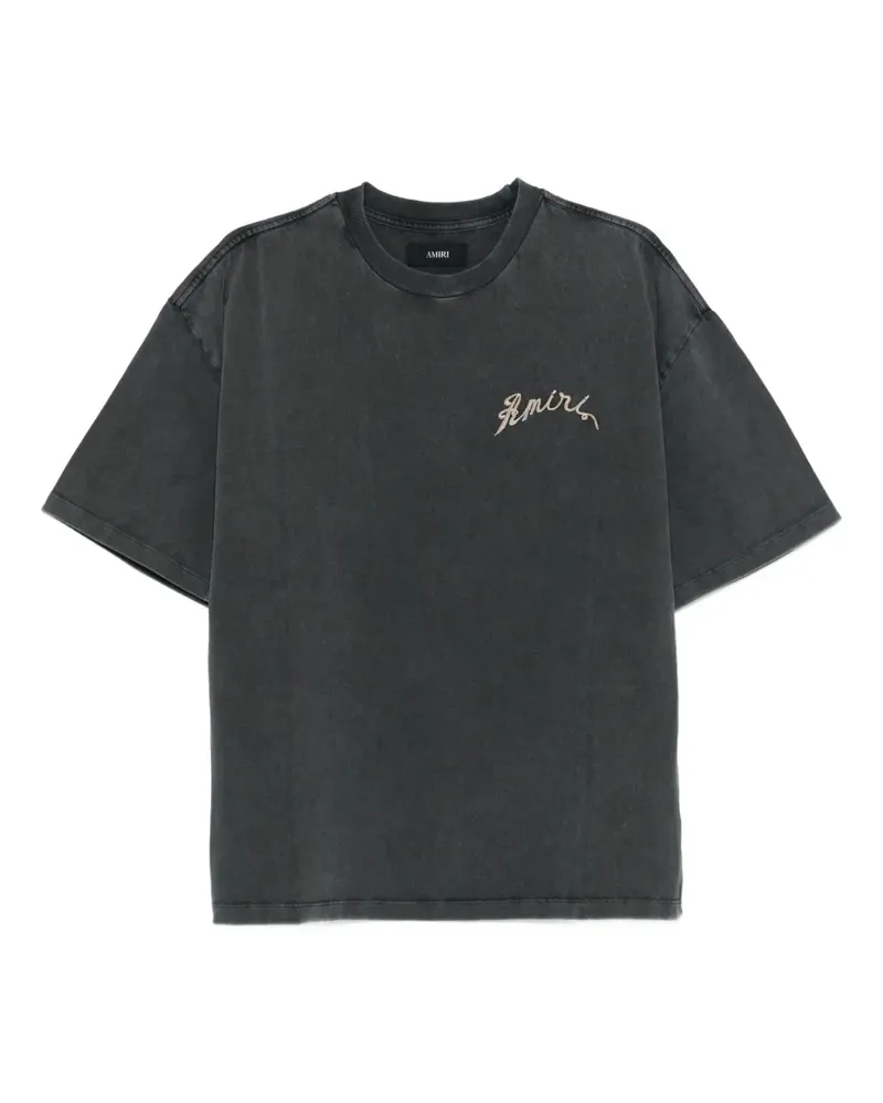 Amiri T-Shirt mit Stickerei - Schwarz Schwarz