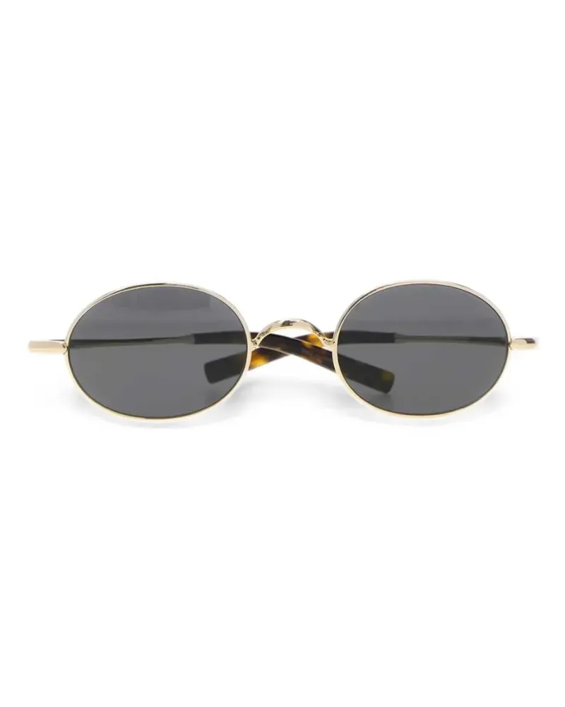 Saint Laurent Sonnenbrille mit ovalem Gestell - Gold Gold