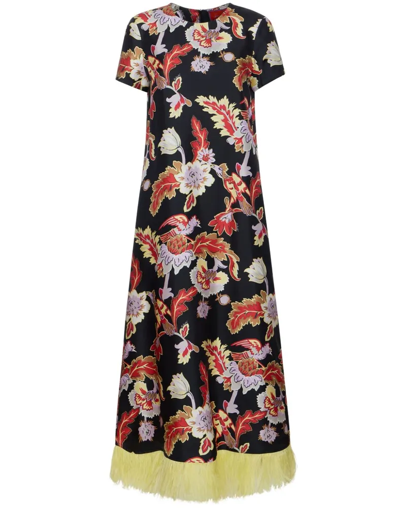 La DoubleJ Swing Midikleid - Schwarz Schwarz