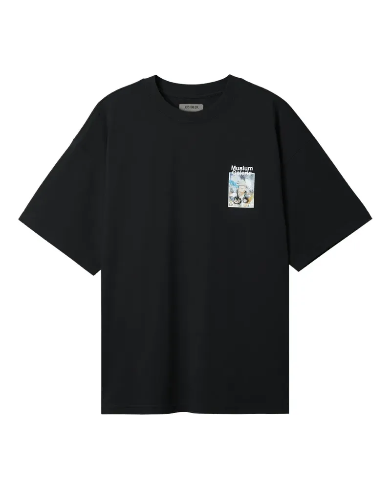Musium Div. T-Shirt mit grafischem Print - Schwarz Schwarz
