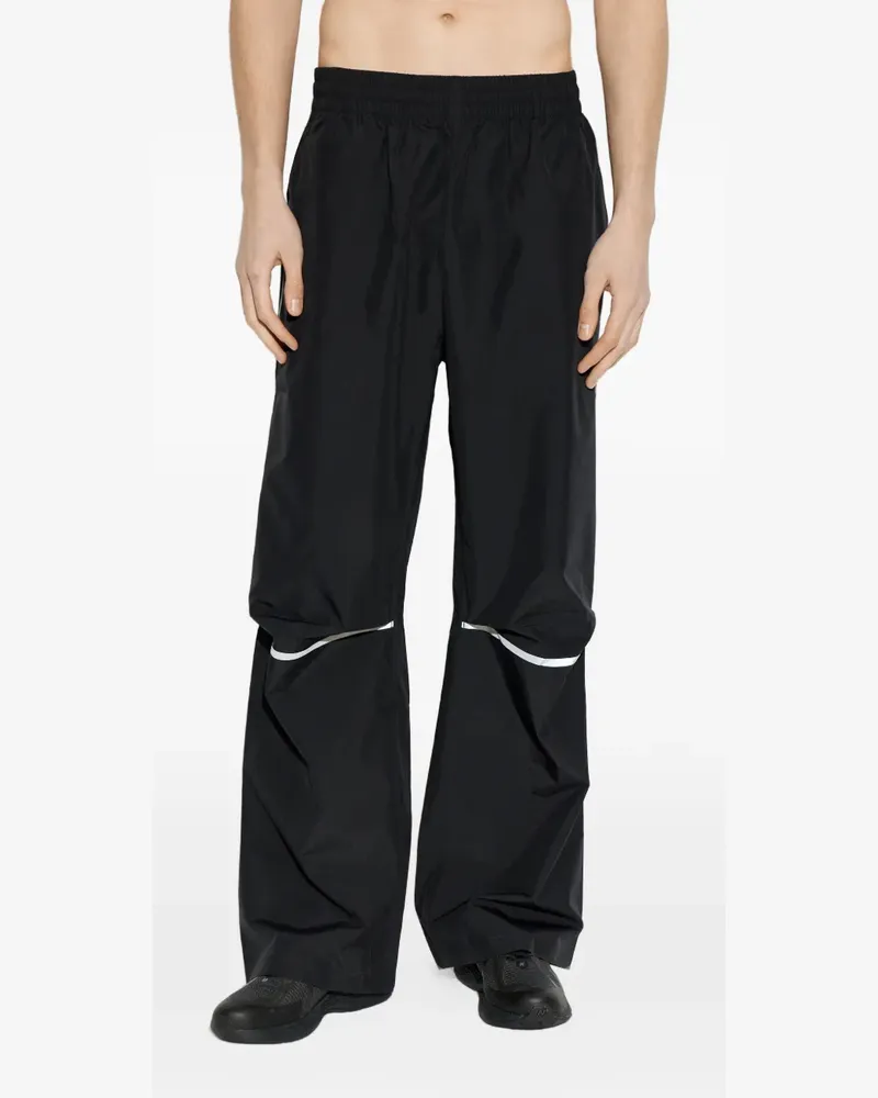 New Balance logo-print piping trousers - Schwarz Schwarz