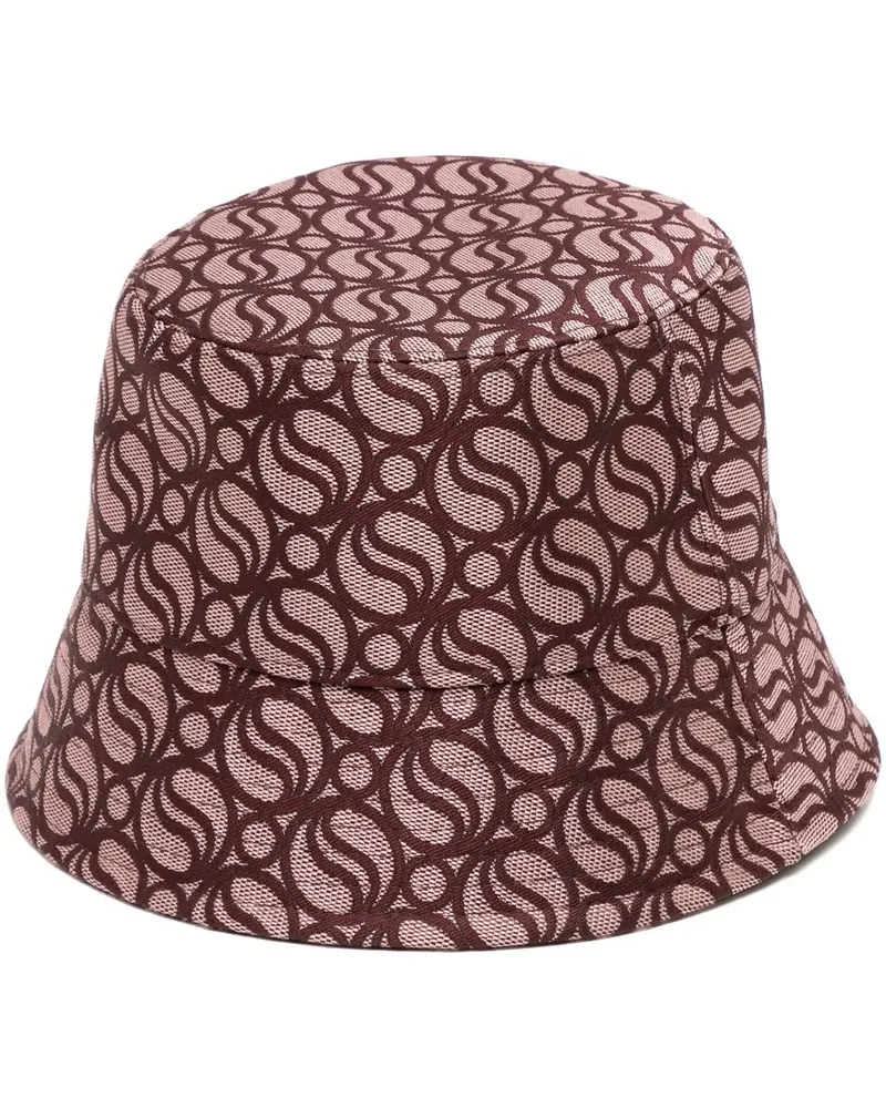 Stella McCartney Fischerhut mit Monogramm-Print - Rot Rot
