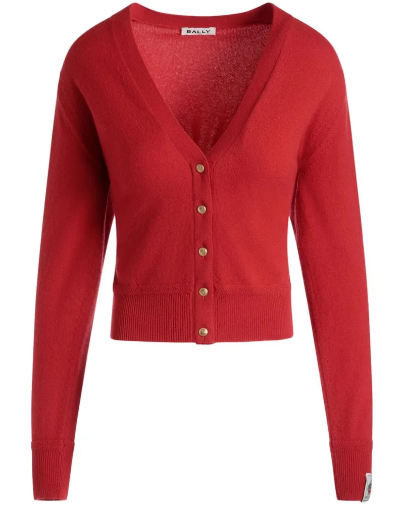Bally Cardigan mit V-Ausschnitt - Rot Rot