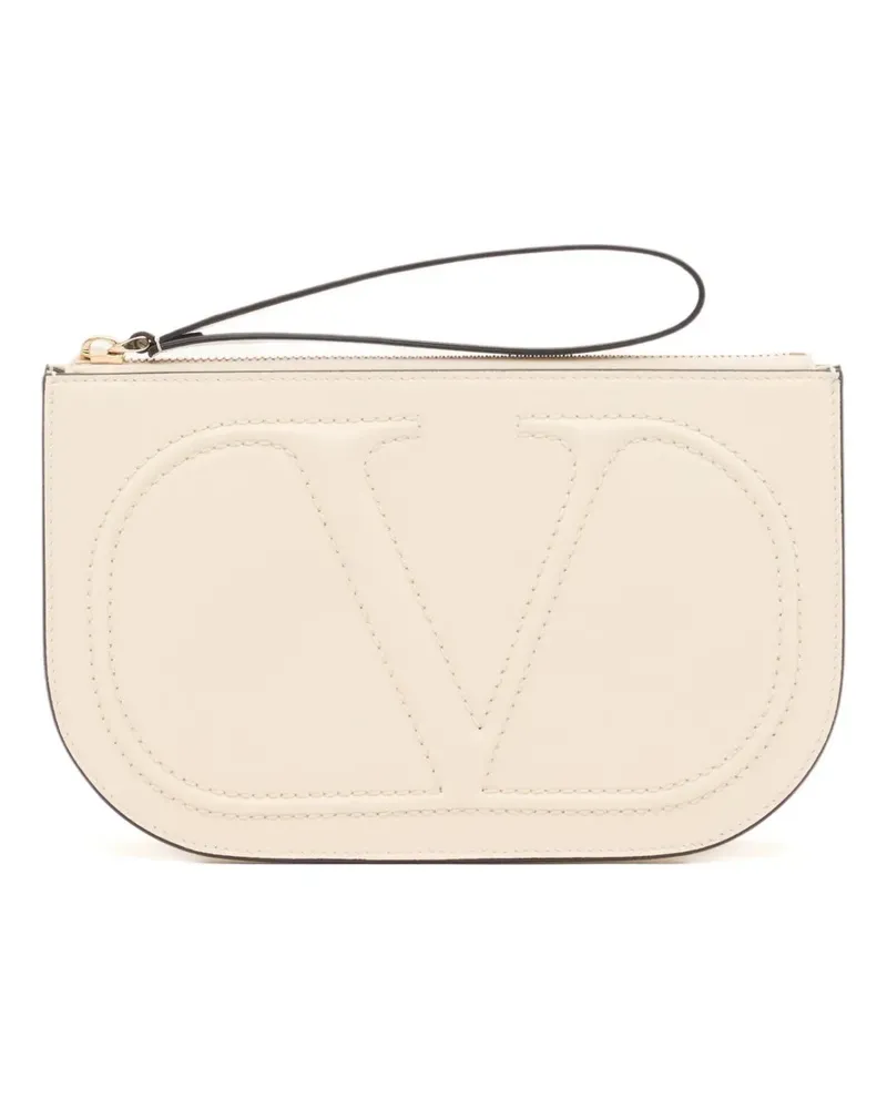 Valentino Garavani VLogo Walk Kalbsledertasche - Nude Nude