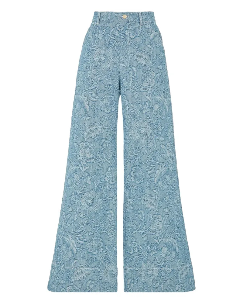 Temperley London Jeans mit Blumenmuster - Blau Blau