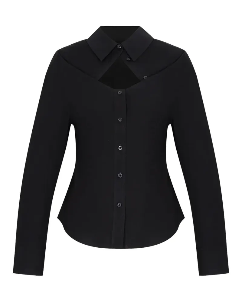Alexander Wang cut-out long-sleeve shirt - Schwarz Schwarz