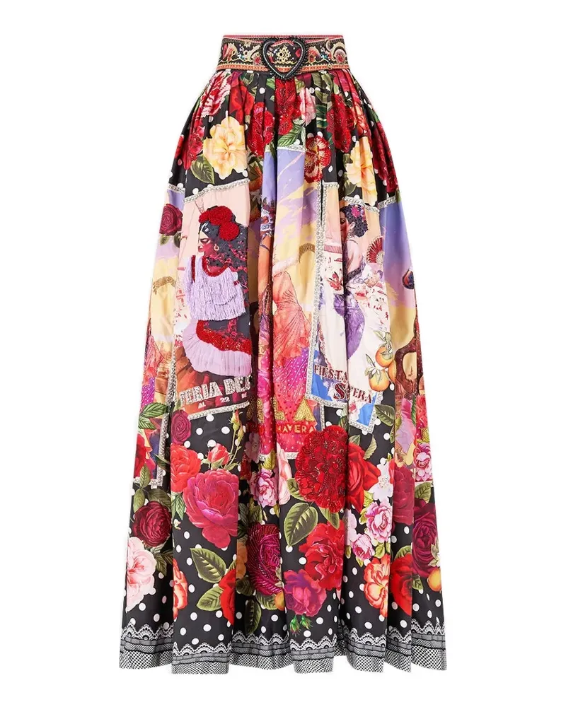 Camilla Daughters of duende maxi skirt - Schwarz Schwarz