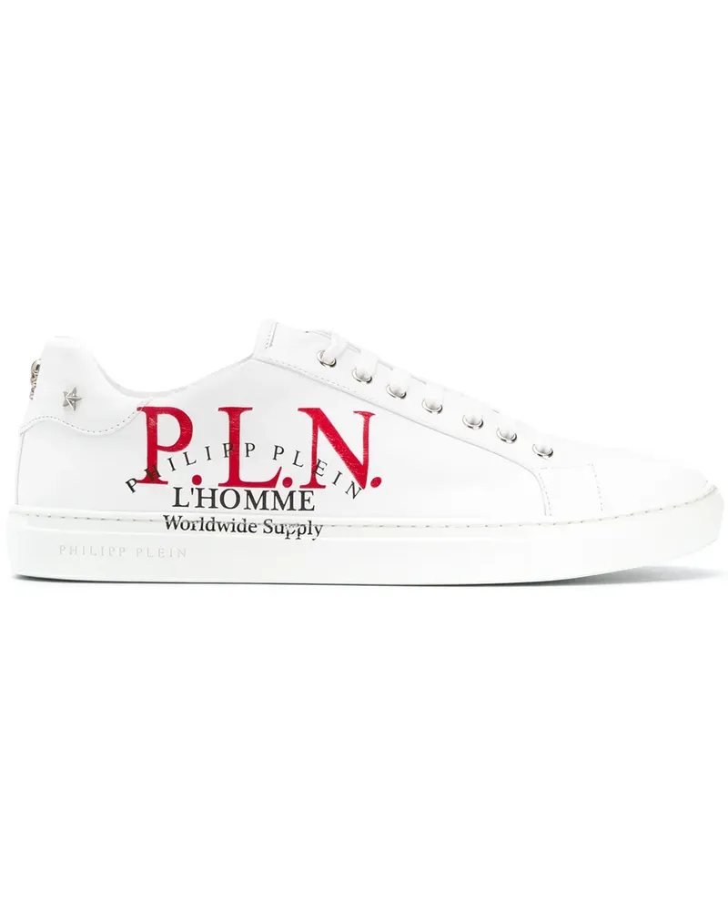 Philipp Plein Sneakers mit Logo-Print - Weiß Weiß