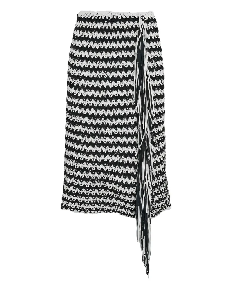 Liviana Conti fringed skirt - Schwarz Schwarz