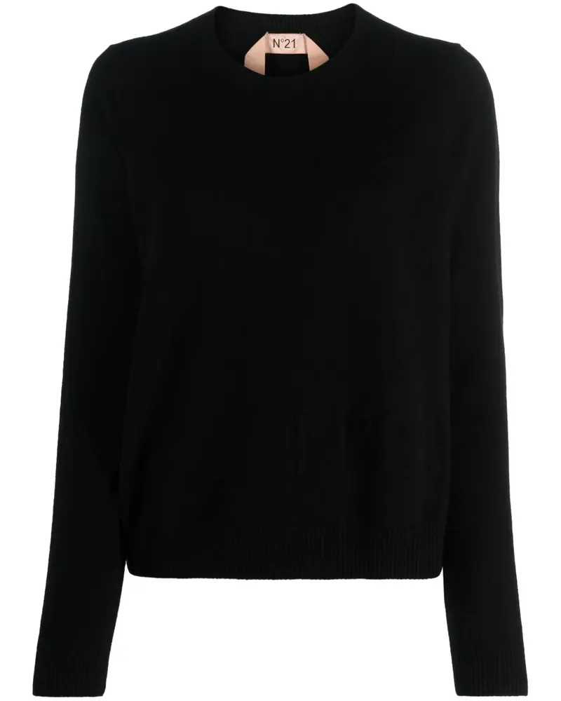 N° 21 Pullover mit rundem Ausschnitt - Schwarz Schwarz