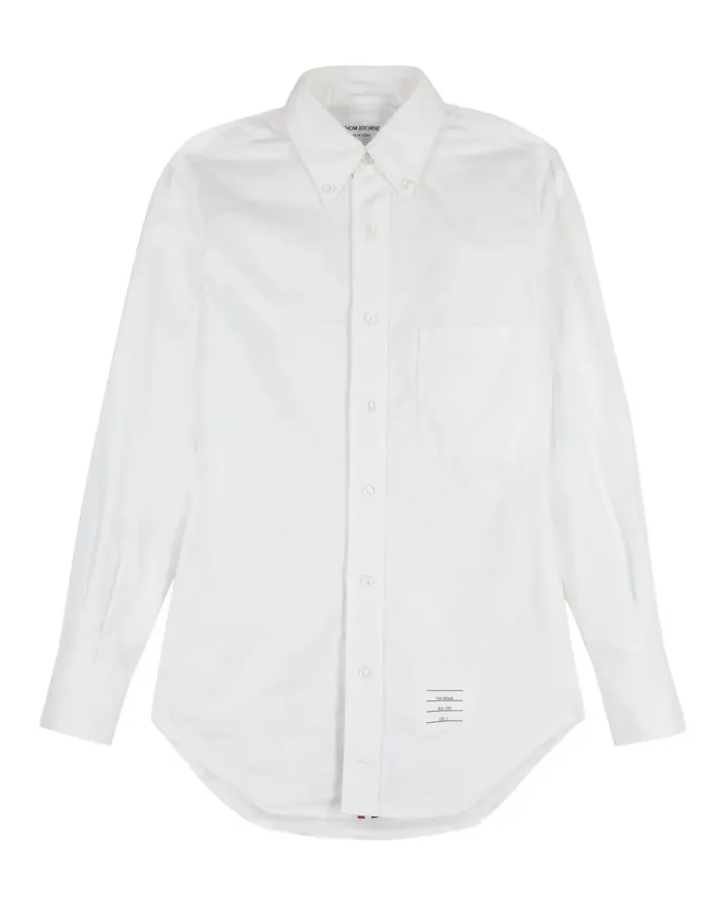 Thom Browne Oxford-Hemd mit Ripsbandblende - Weiß Weiß