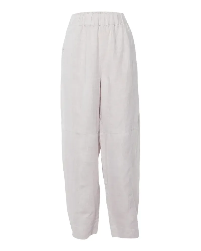 Ganni Baggy-Hose aus Hanf - Nude Nude