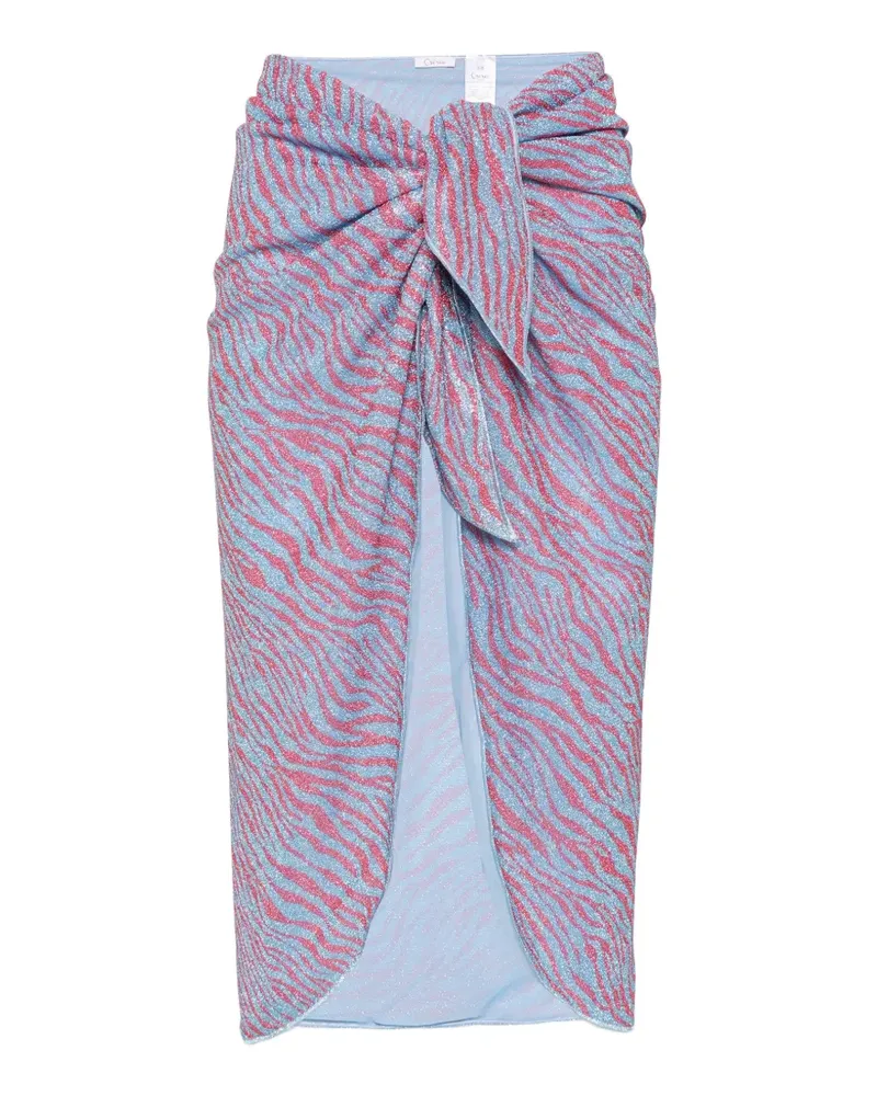 Oséree animalier-print lurex pareo - Blau Blau