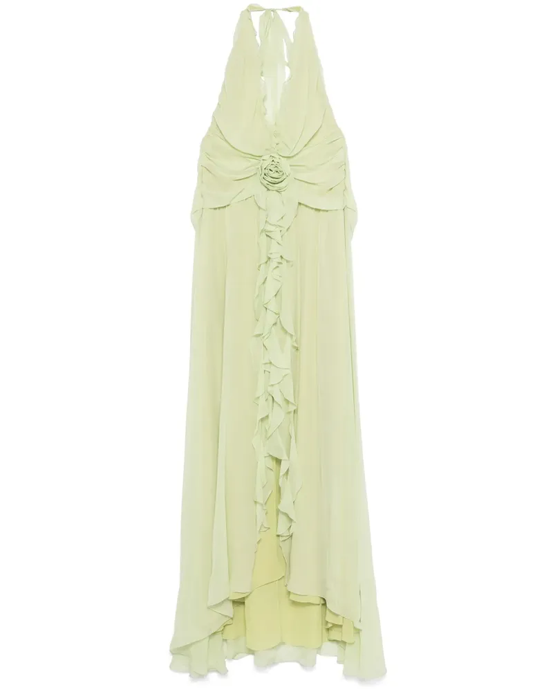 Blumarine Maxikleid mit Blumenapplikation - Grün Grün