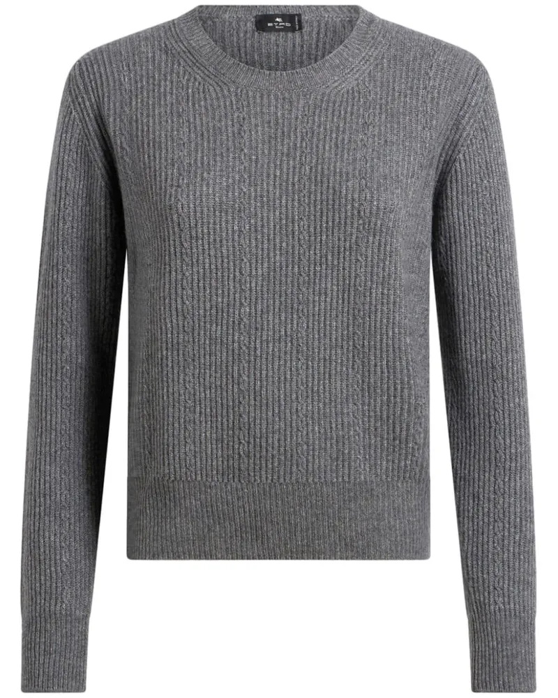 Etro Gerippter Strickpullover - Grau Grau