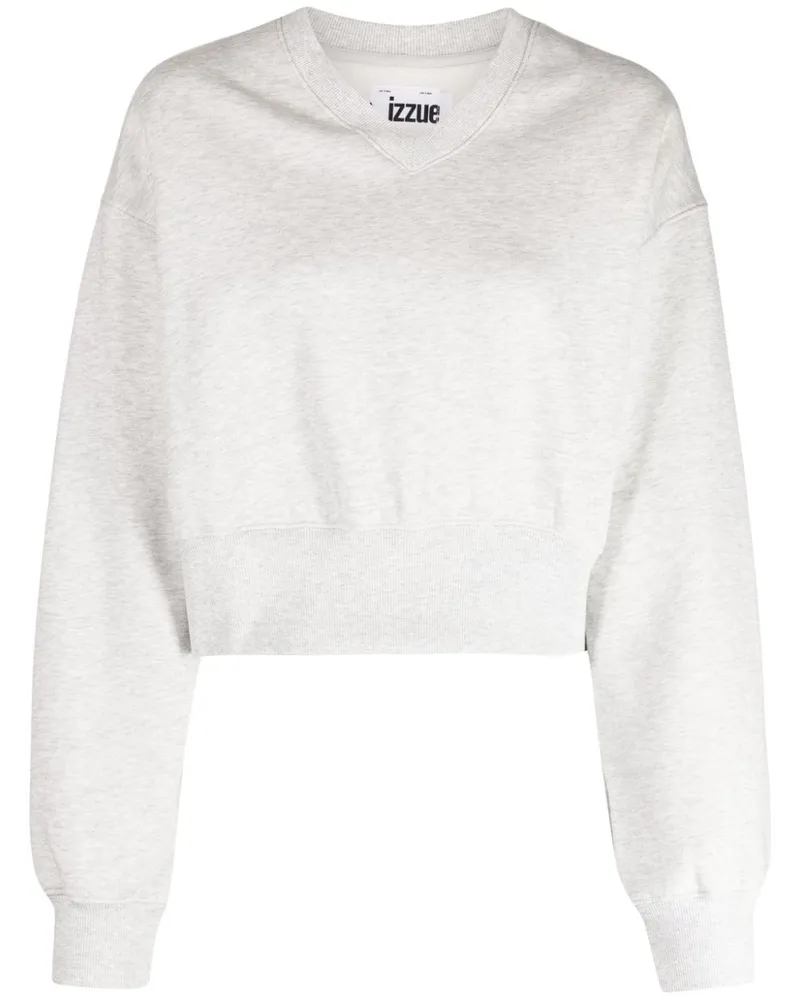 Izzue Sweatshirt mit Strass - Grau Grau