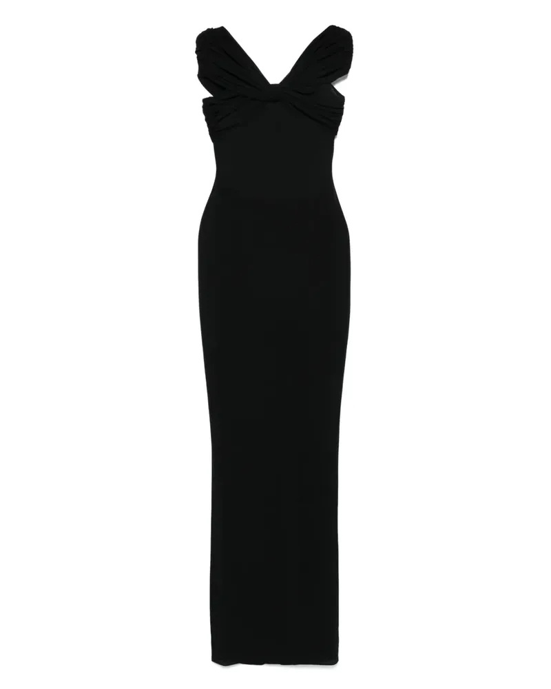 Mônot Schulterfreies Maxikleid - Schwarz Schwarz