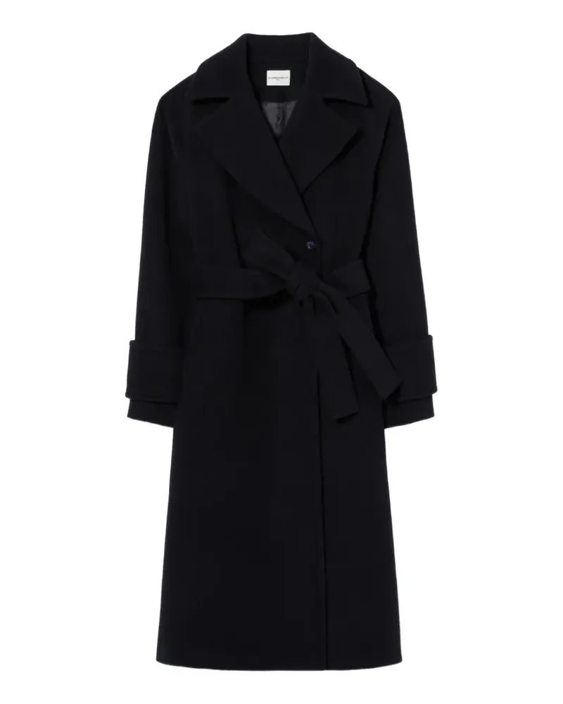 Claudie Pierlot Gerader Mantel mit abnehmbarem Gürtel - Blau Blau
