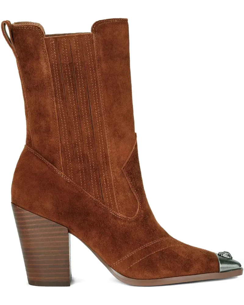 Kurt Geiger Regent Stiefel aus Wildleder 85mm - Braun Braun
