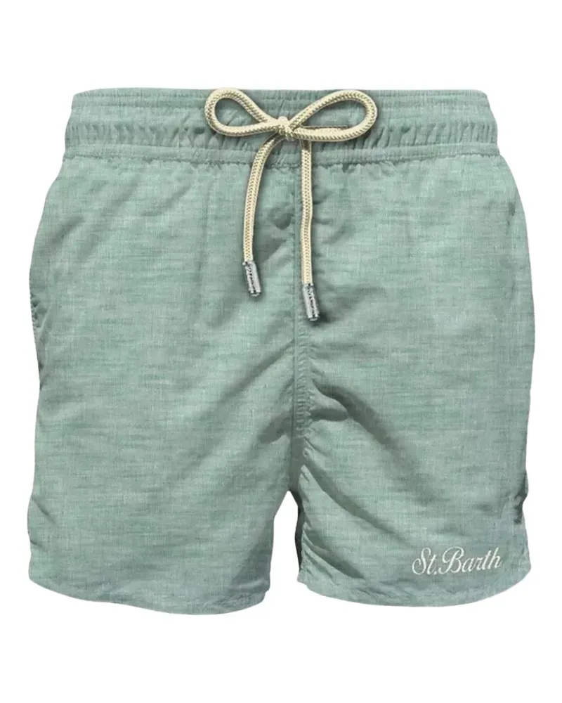 MC2 Saint Barth logo-embroidered drawstring shorts - Grün Grün