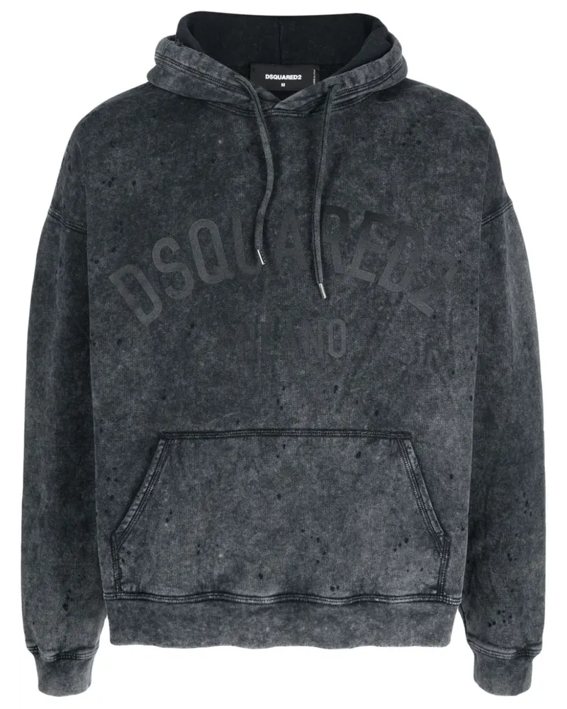 Dsquared2 Hoodie mit Logo-Print Grau