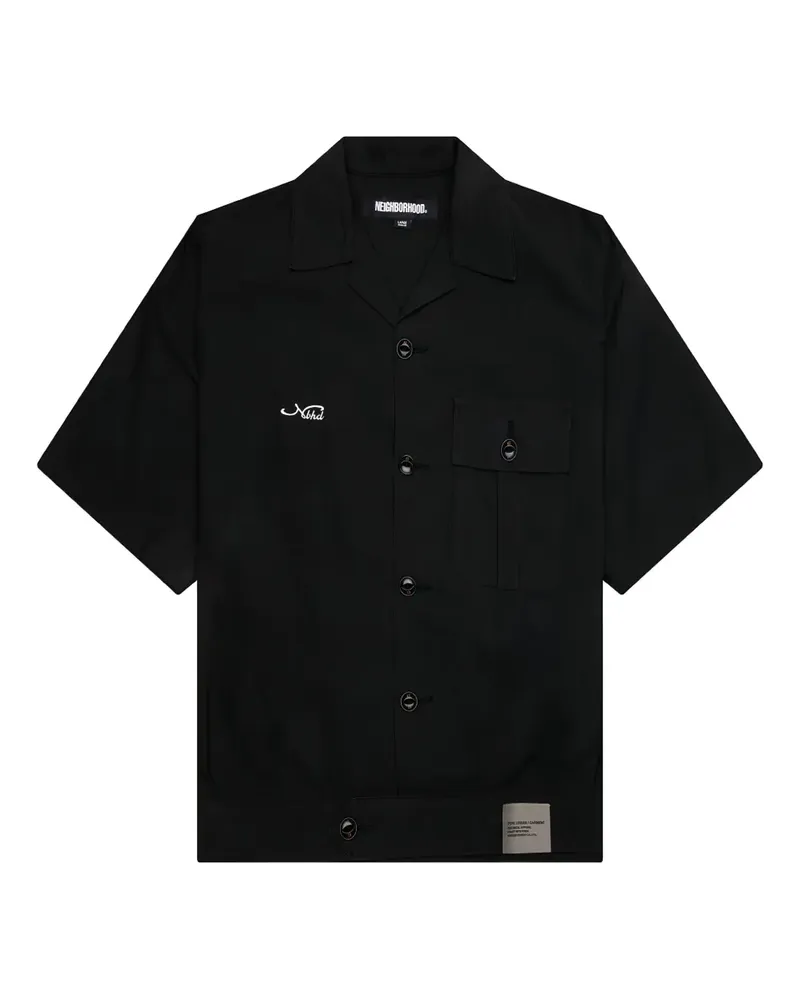 Neighborhood Hemd mit Logo-Stickerei - Schwarz Schwarz