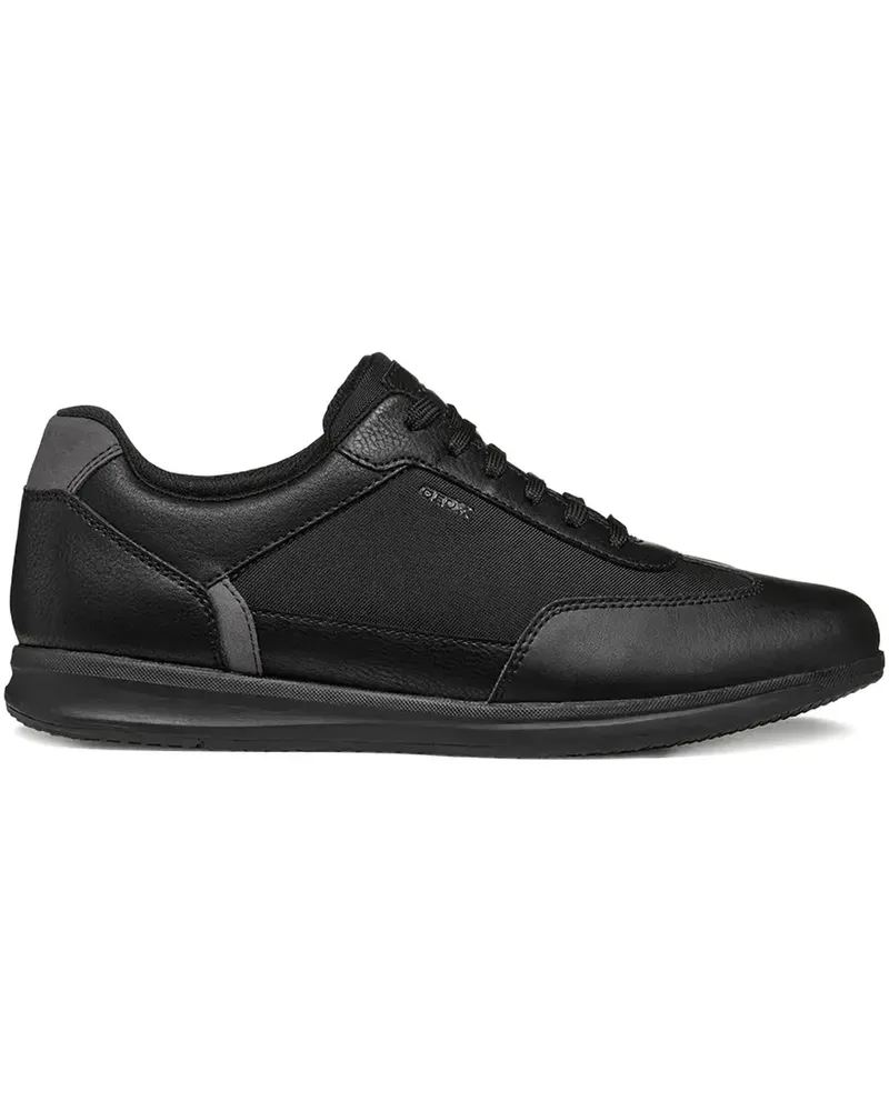 Geox Avery Sneakers mit Ledereinsatz - Schwarz Schwarz