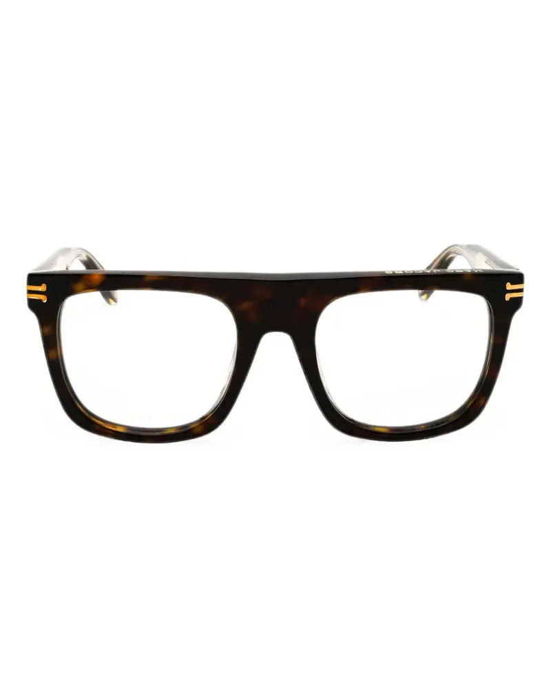 Marc Jacobs tortoiseshell-effect rectangle-frame glasses - Braun Braun