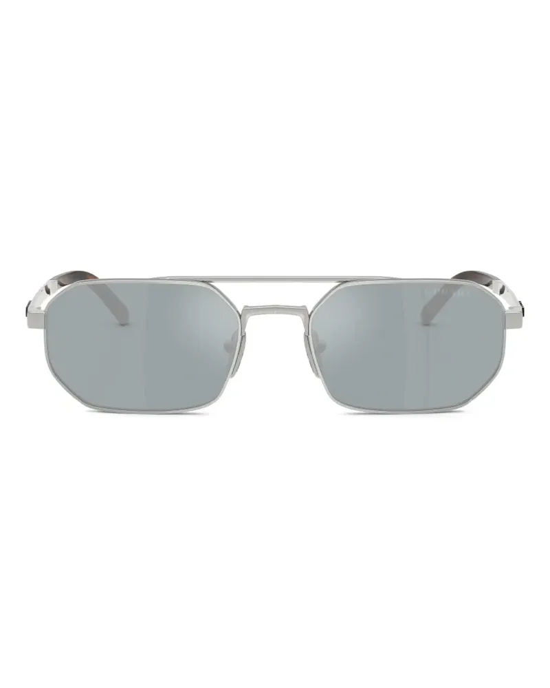 Prada logo-detail sunglasses - Silber Silber