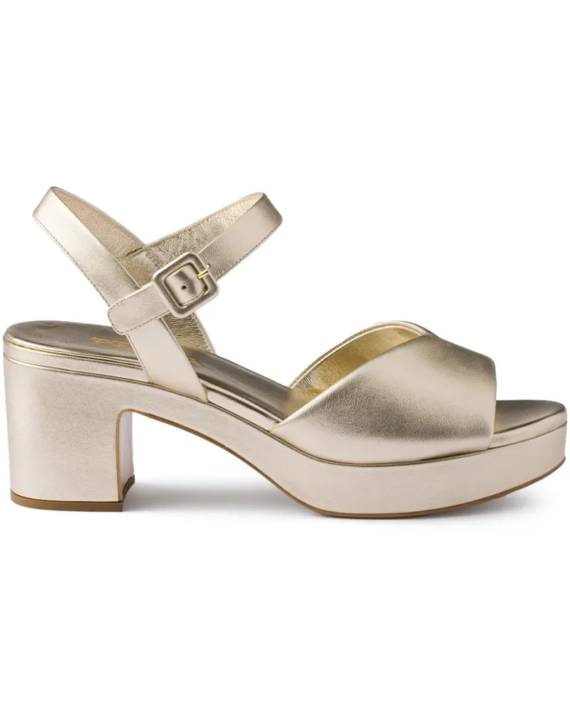 Prada Plateau-Sandalen mit Schnallenriemen 65mm - Gold Gold