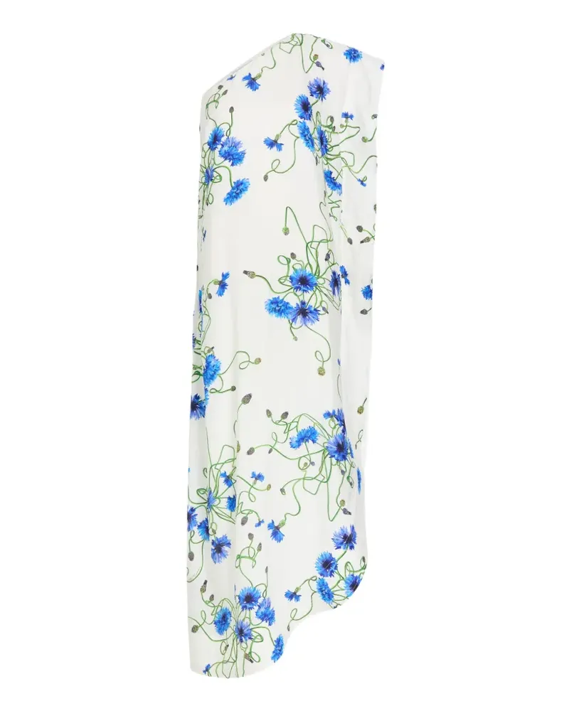 Stella McCartney floral-print one-shoulder maxi dress - Weiß Weiß