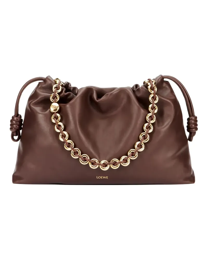 Loewe Mittelgroße Flamenco Schultertasche - Braun Braun