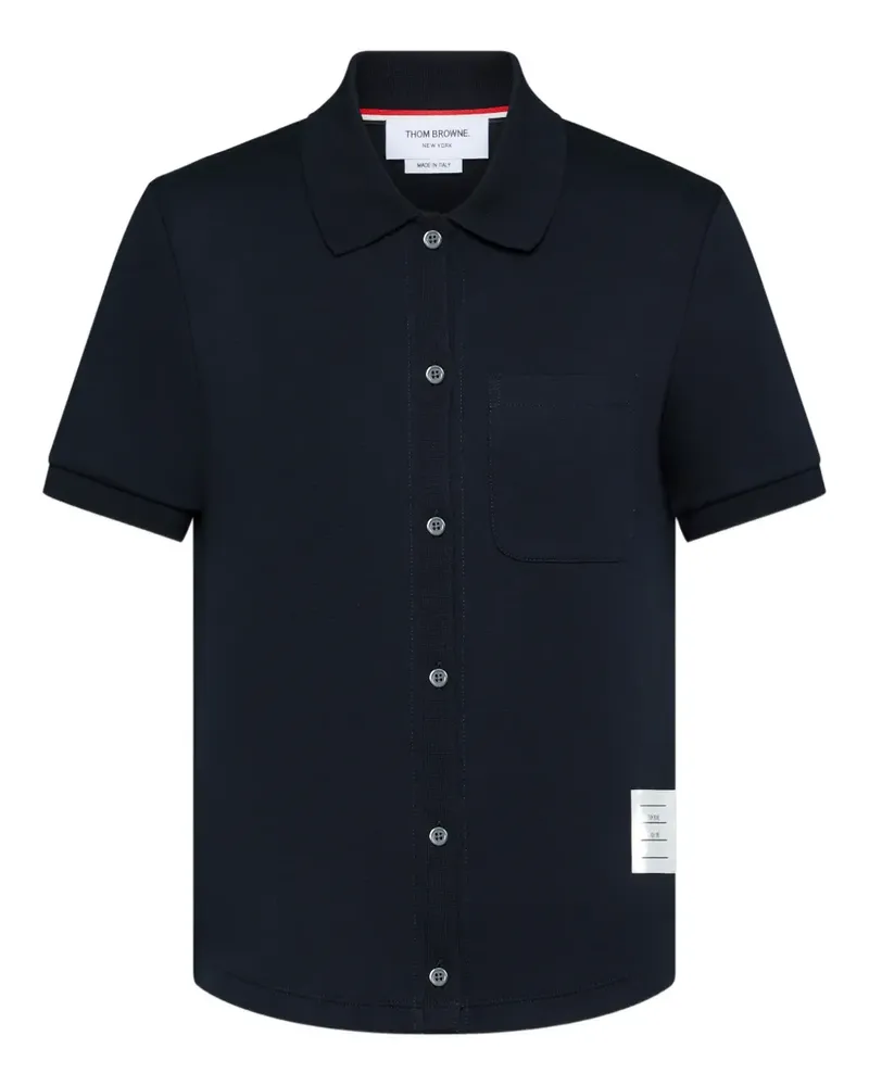 Thom Browne Kurzärmeliges Hemd - Blau Blau
