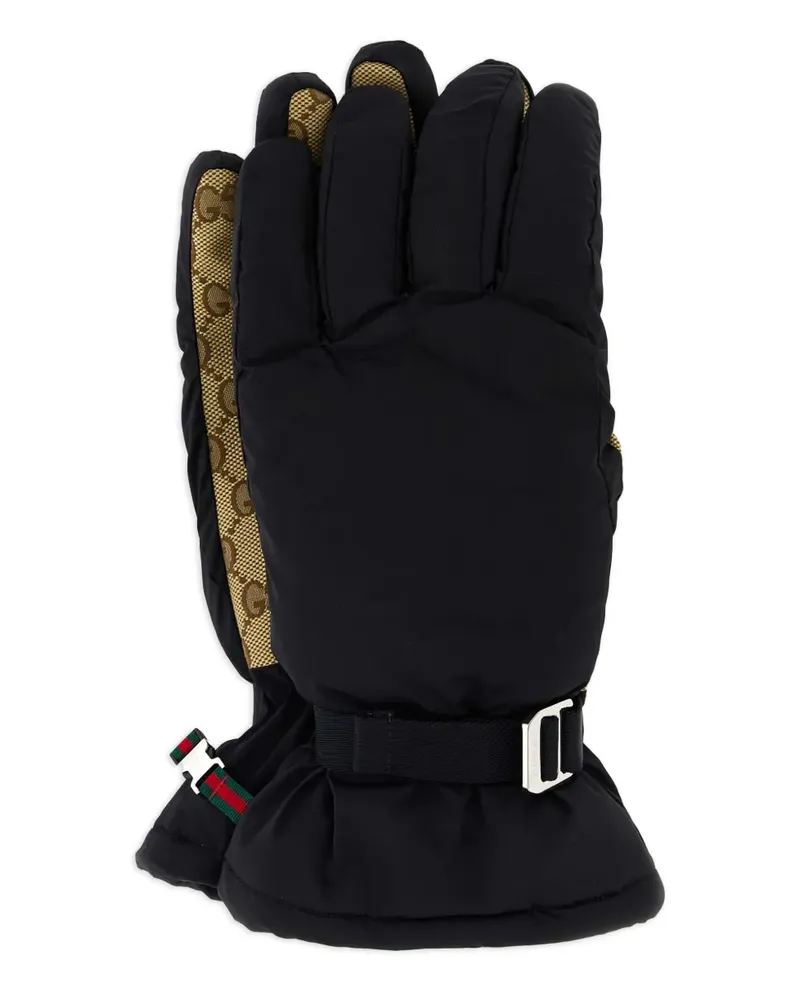 Gucci Handschuhe mit Monogramm-Muster - Schwarz Schwarz