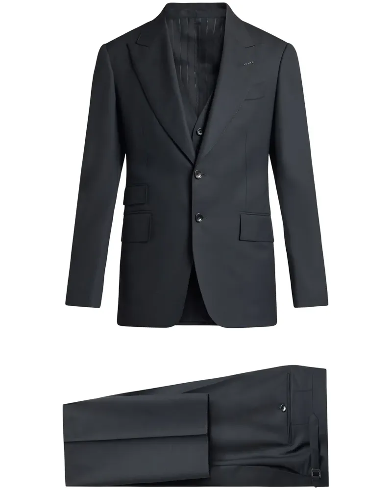 Tom Ford Einreihiger Anzug - Schwarz Schwarz