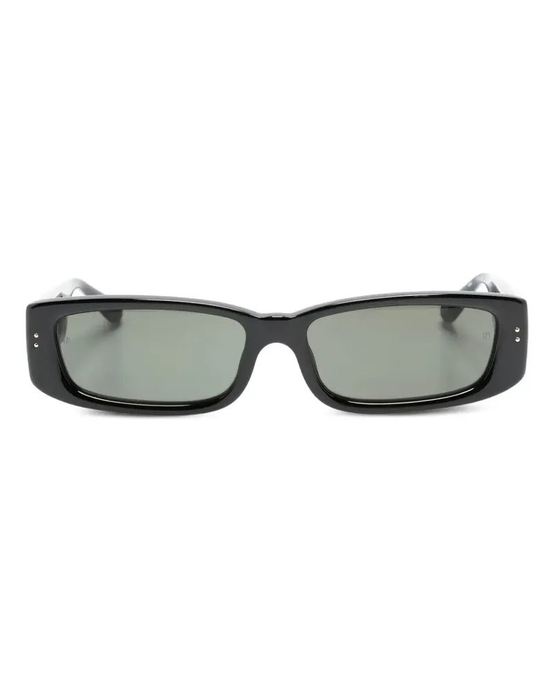 Linda Farrow Sonnenbrille mit eckigem Gestell - Schwarz Schwarz