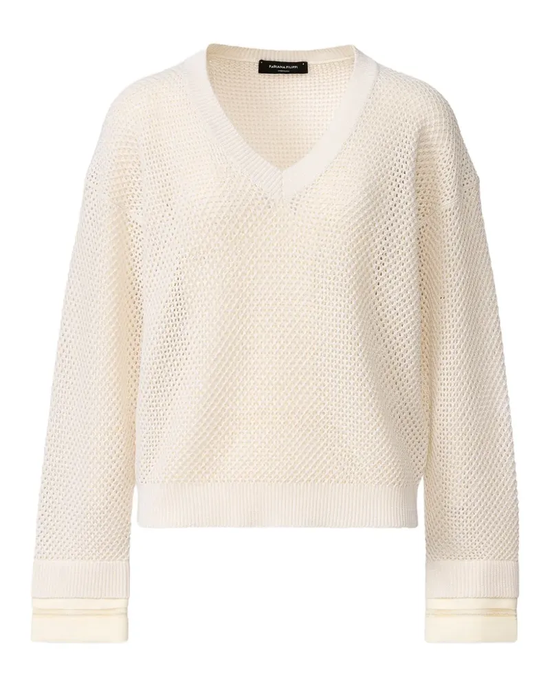 Fabiana Filippi V-neck long-sleeve sweater - Nude Nude