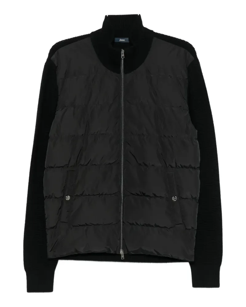 Herno quilted knitted jacket - Schwarz Schwarz