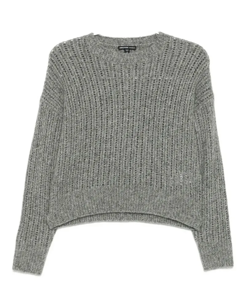James Perse Pullover mit Ziernaht - Grau Grau
