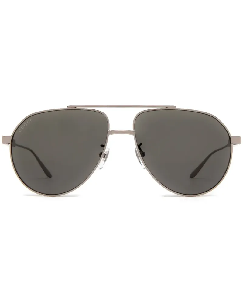 Gucci Pilotenbrille mit GG - Silber Silber