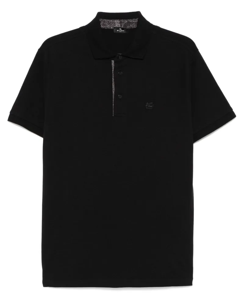 Etro Klassisches Poloshirt - Schwarz Schwarz